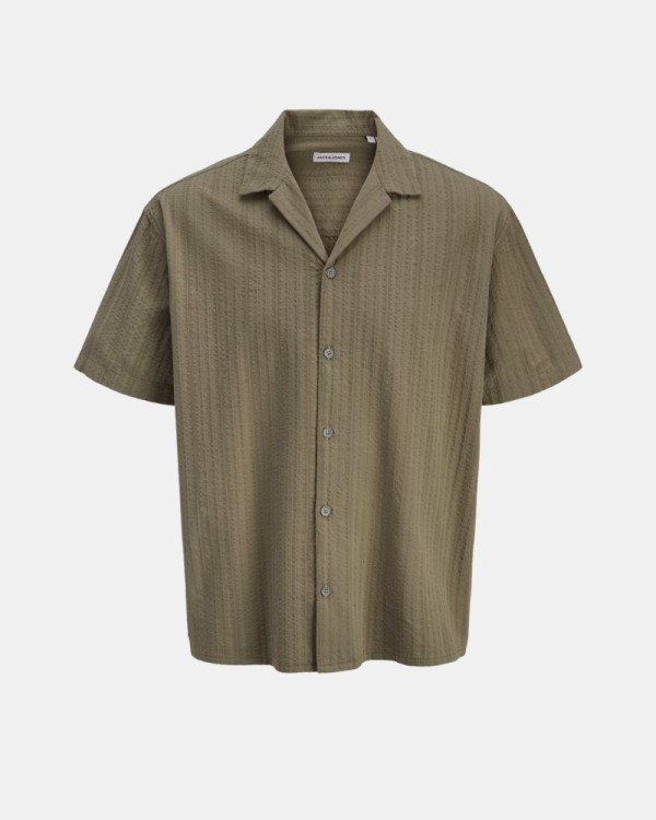 Camisas Manga Curta Homem JACK AND JONES Verde 12289457 TYSON