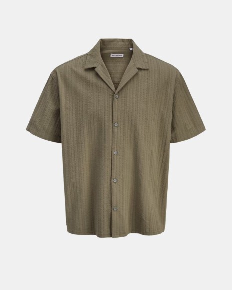 Camisas Manga Curta Homem JACK AND JONES Verde 12289457 TYSON