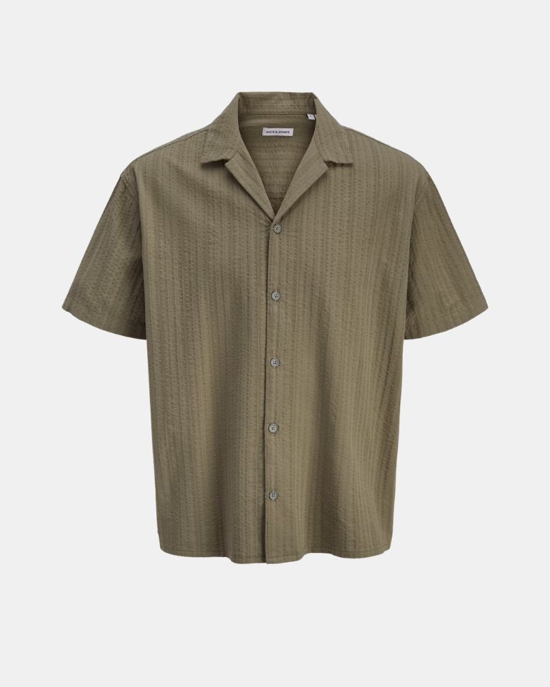 Camisas Manga Curta Homem JACK AND JONES Verde 12289457 TYSON