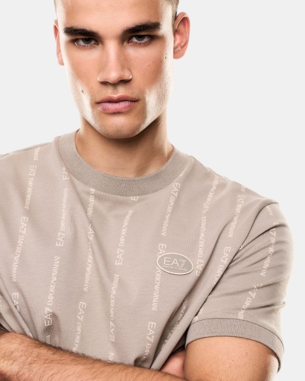 Camisetas de manga curta Homem EA7 Bege 7M001391 AF12874