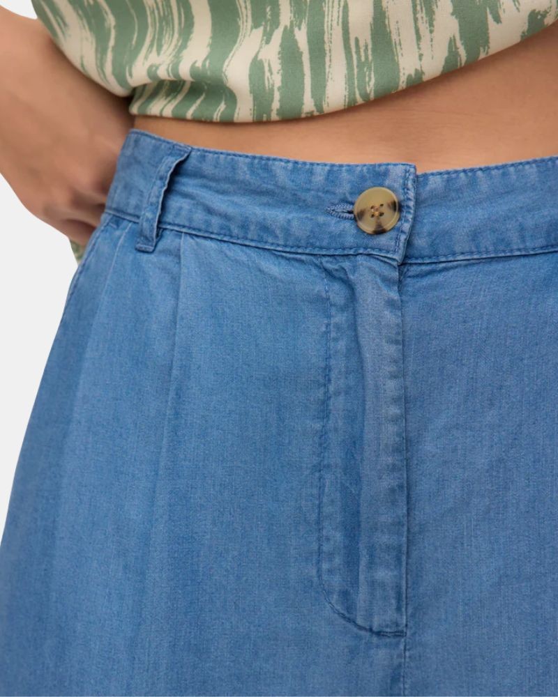 Pantalones Bermudas Mujer VERO MODA Azul 10326063 FLEUR