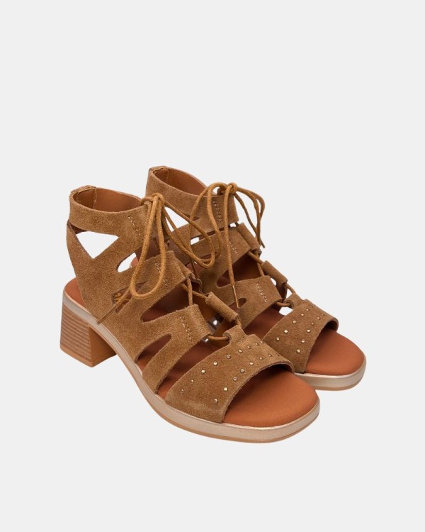 Sandalias Abiertas Mujer RKS Marrón 137456