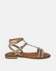 Sandalias Abiertas Mujer RKS Oro 137472