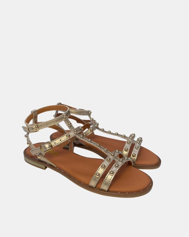 Sandalias Abiertas Mujer RKS Oro 137472