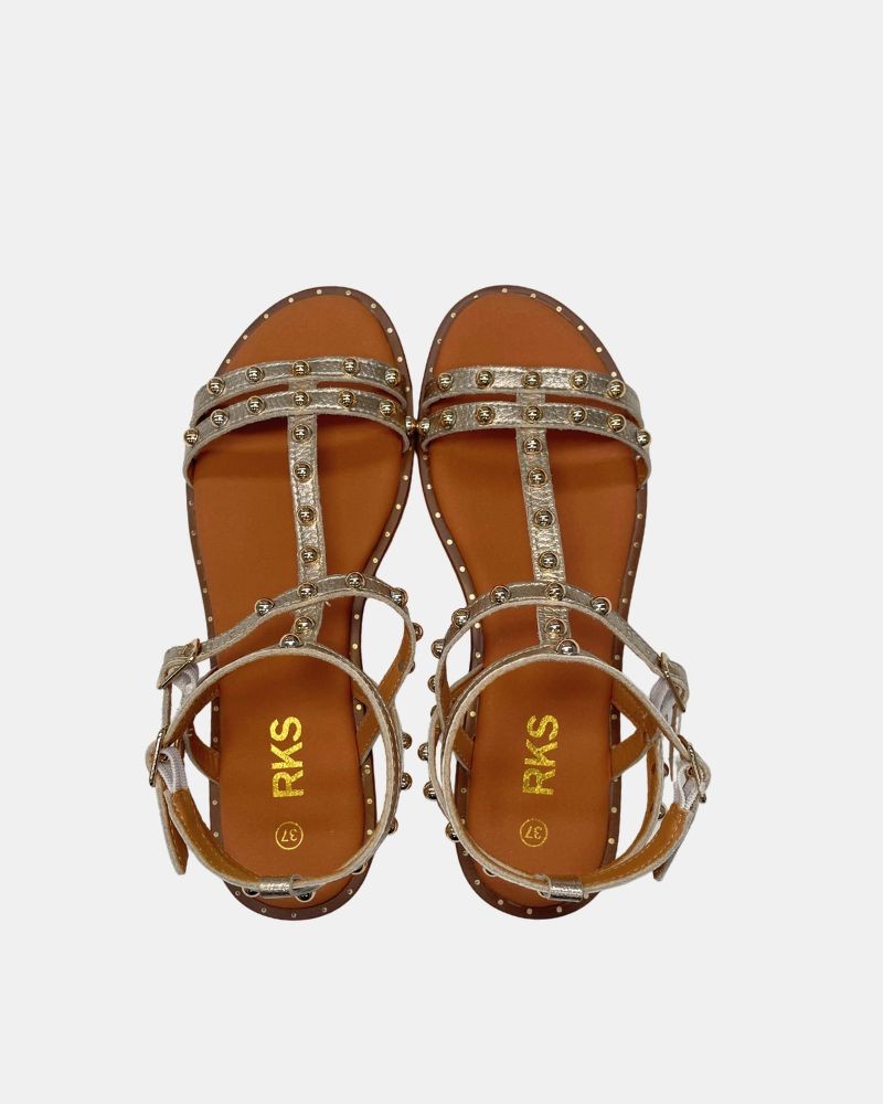 Sandalias Abiertas Mujer RKS Oro 137472