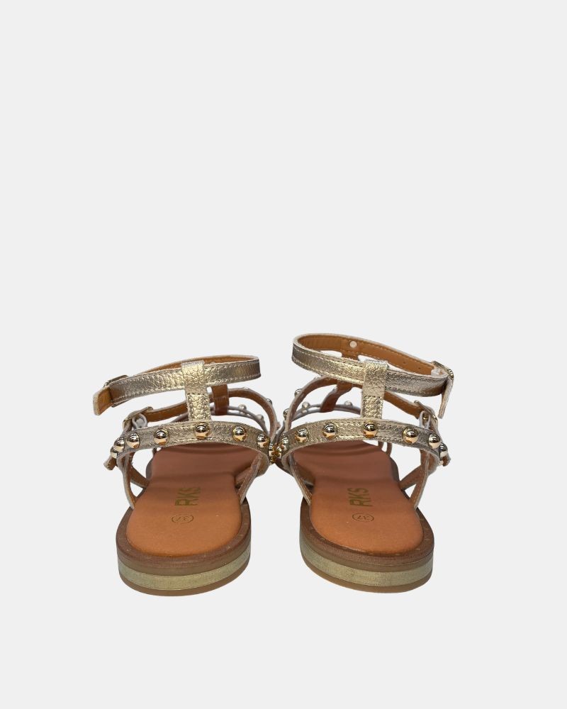 Sandalias Abiertas Mujer RKS Oro 137472