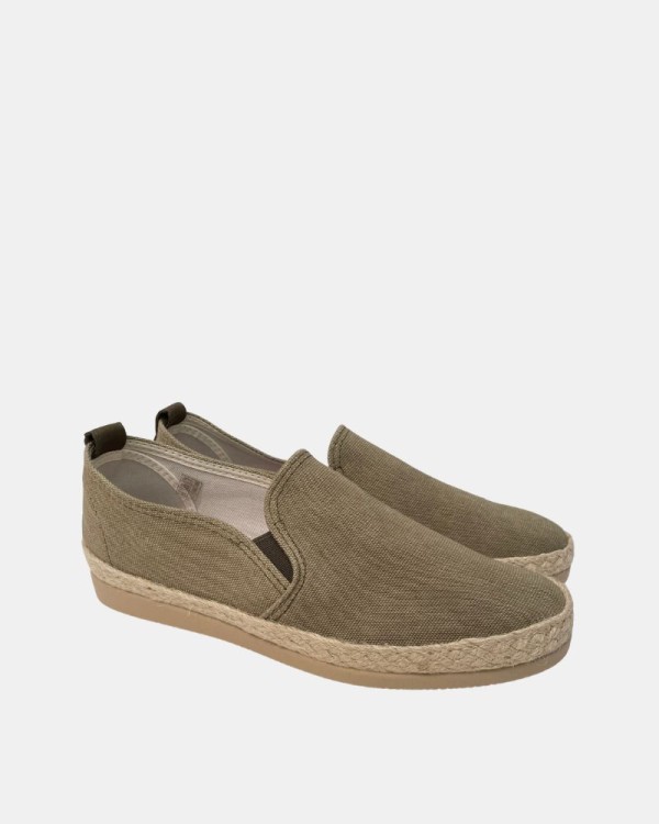 Zapatos Alpargatas Rafia Hombre RKS Verde BC11965