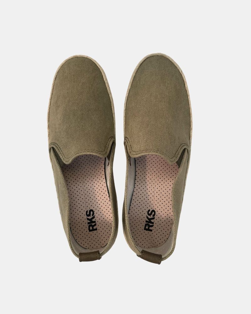 Zapatos Alpargatas Rafia Hombre RKS Verde BC11965