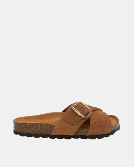 Sandalias Abiertas Mujer RKS Marrón 10551
