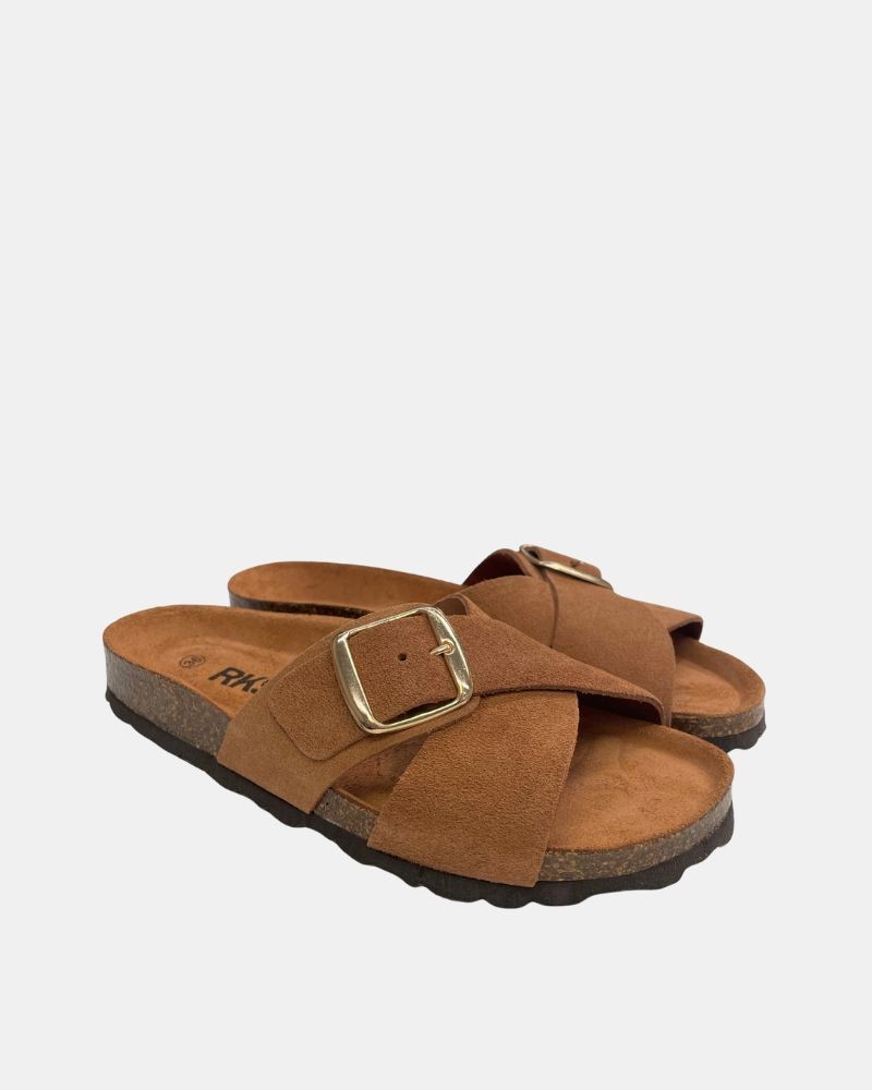 Sandalias Abiertas Mujer RKS Marrón 10551