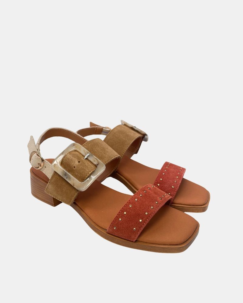 Sandalias Abiertas Mujer RKS Marrón 137451