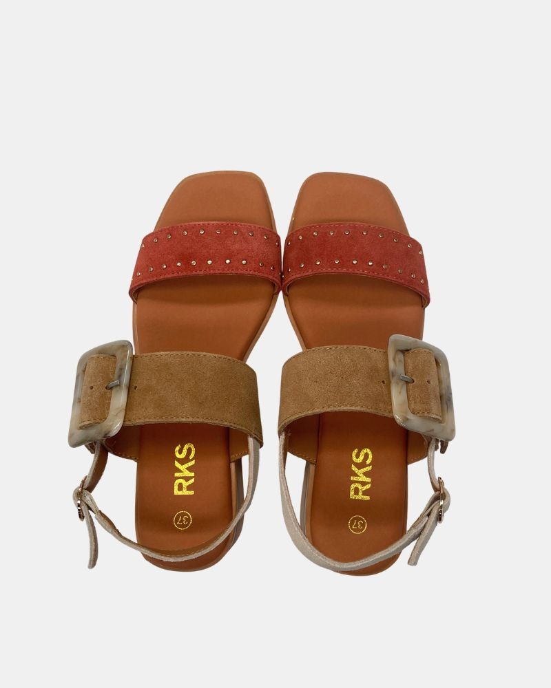 Sandalias Abiertas Mujer RKS Marrón 137451