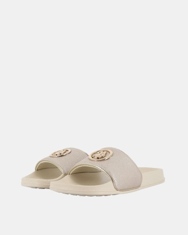 Sandalias Chancletas Mujer US Polo Beige IVY002E 6Y6