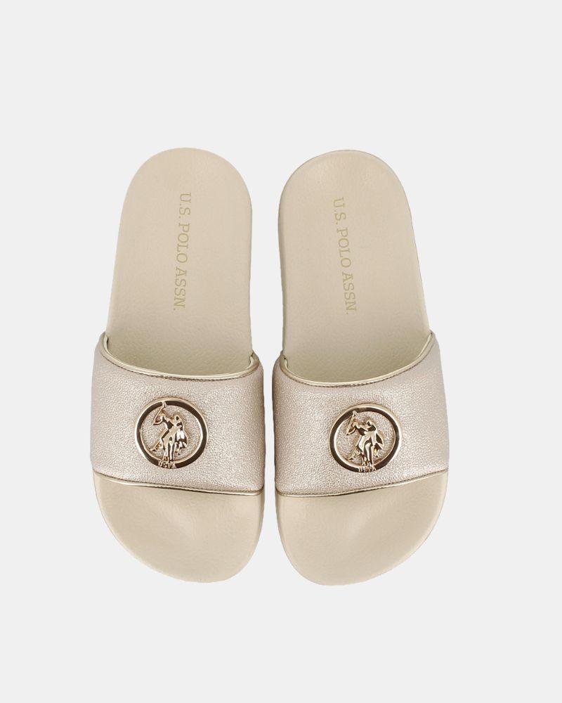 Sandalias Chancletas Mujer US Polo Beige IVY002E 6Y6