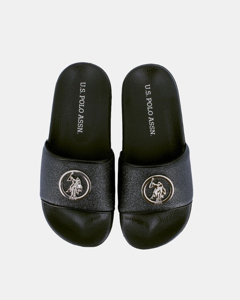 Sandalias Chancletas Mujer US Polo Negro IVY002E 6Y6