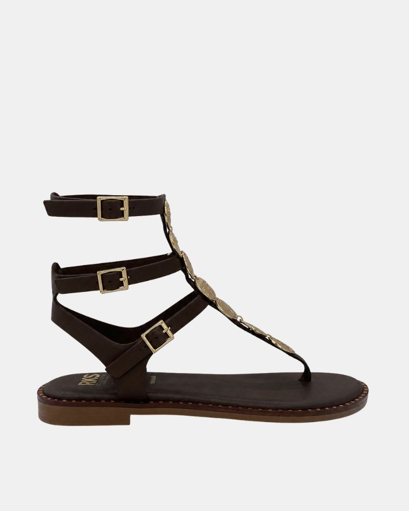 Sandalias De dedo Abiertas Mujer RKS Marrón 5843