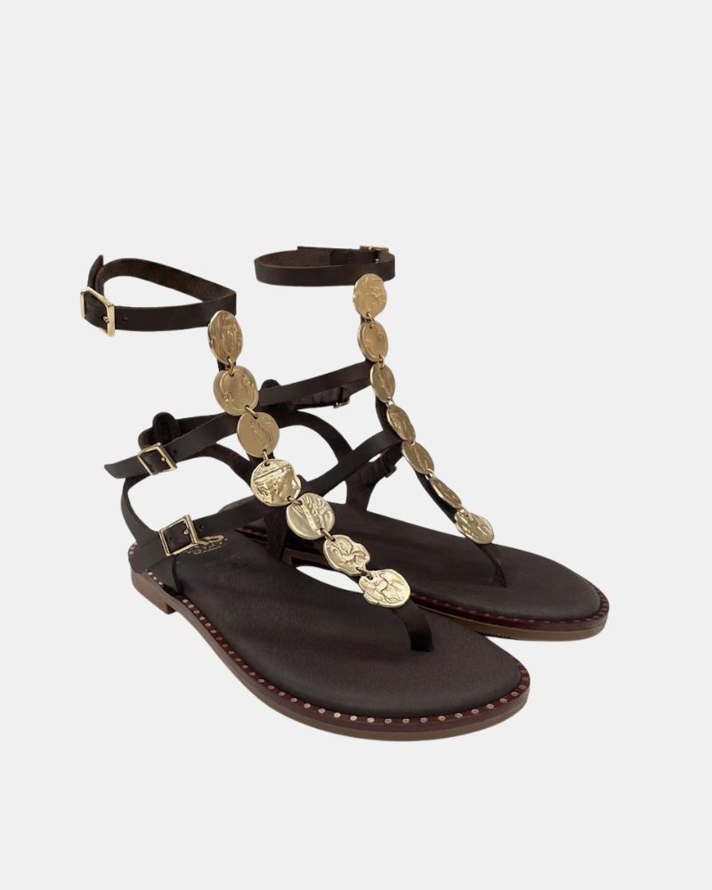 Sandalias De dedo Abiertas Mujer RKS Marrón 5843