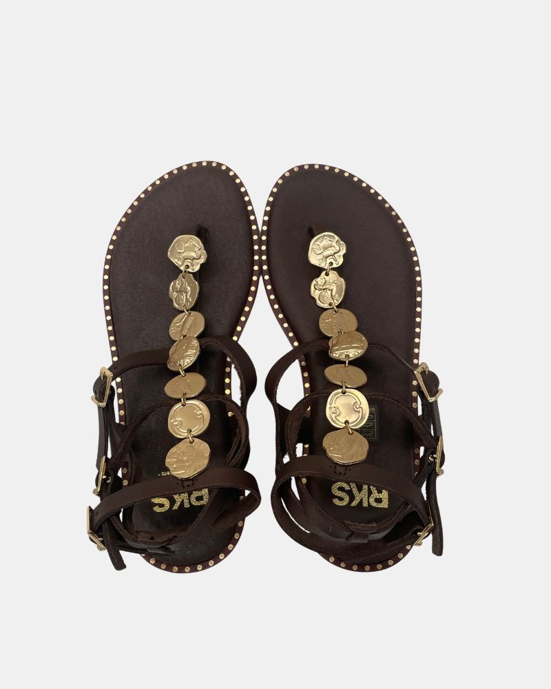 Sandalias De dedo Abiertas Mujer RKS Marrón 5843