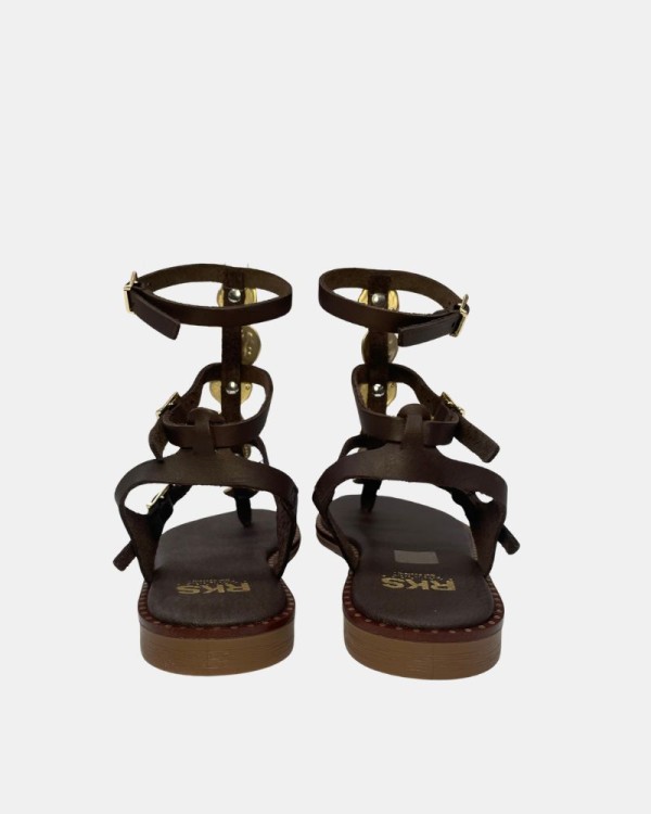 Sandalias De dedo Abiertas Mujer RKS Marrón 5843