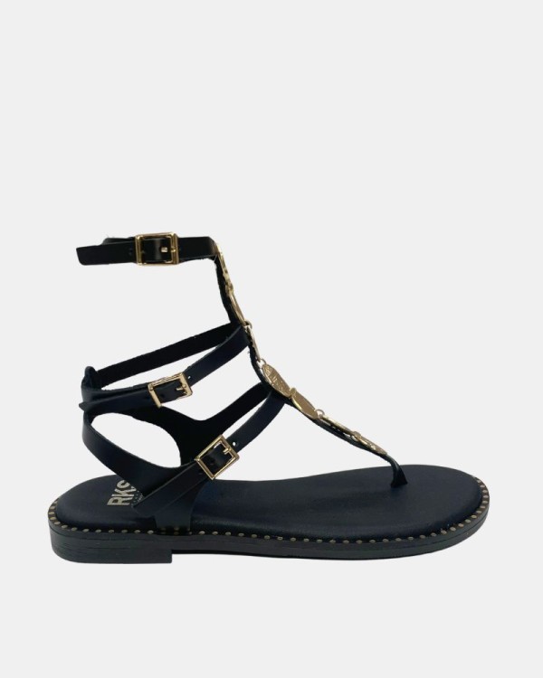Sandalias De dedo Abiertas Mujer RKS Negro 5843