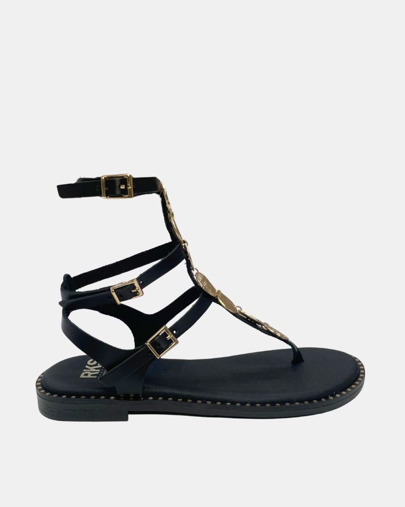 Sandalias De dedo Abiertas Mujer RKS Negro 5843