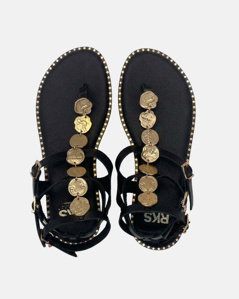Sandalias De dedo Abiertas Mujer RKS Negro 5843