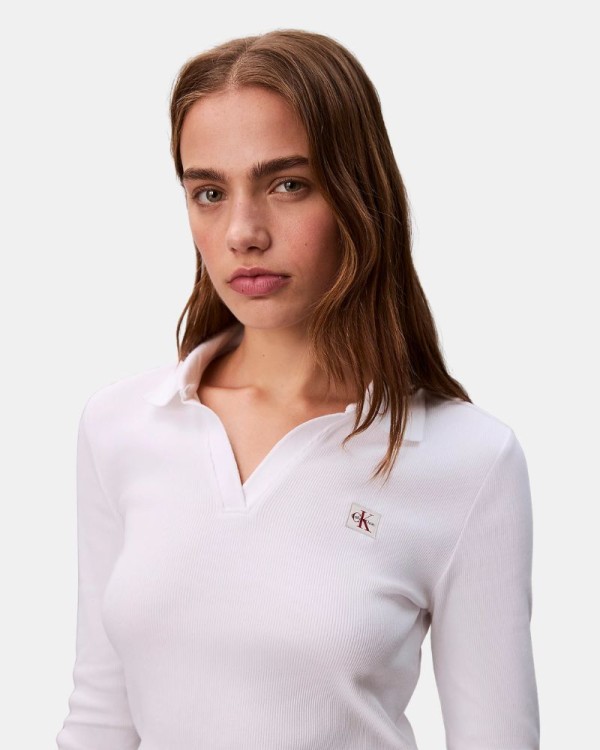 Camisetas Manga larga Mujer CALVIN KLEIN Blanco LV047E203GYAA