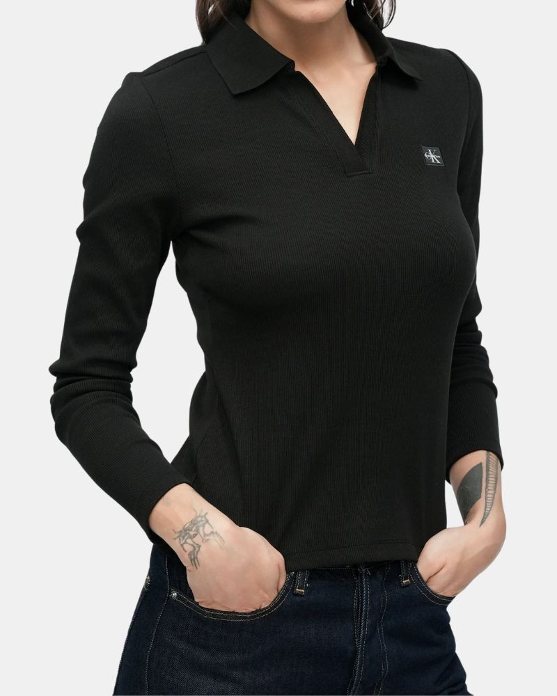 Camisetas Manga larga Mujer CALVIN KLEIN Negro LV047E203GUB1
