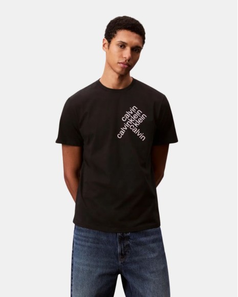 Camisetas Manga corta Hombre CALVIN KLEIN Negro LV04RC832GUB1