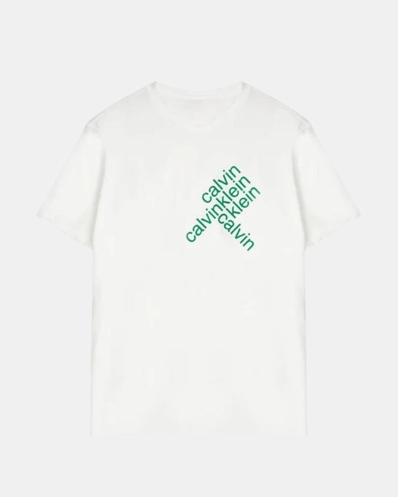 Camisetas de manga curta para homem CALVIN KLEIN Branco LV04RC832GYAA