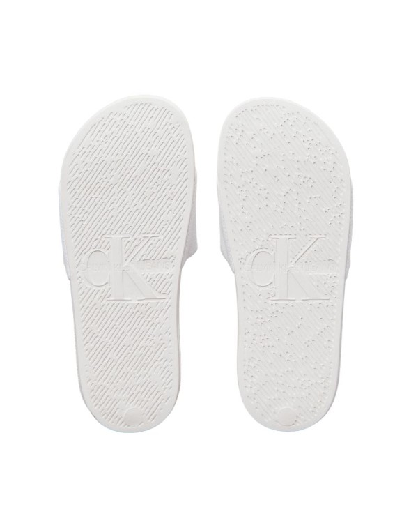 Sandalias Chancletas Hombre CALVIN KLEIN Blanco YM0YM0127101W