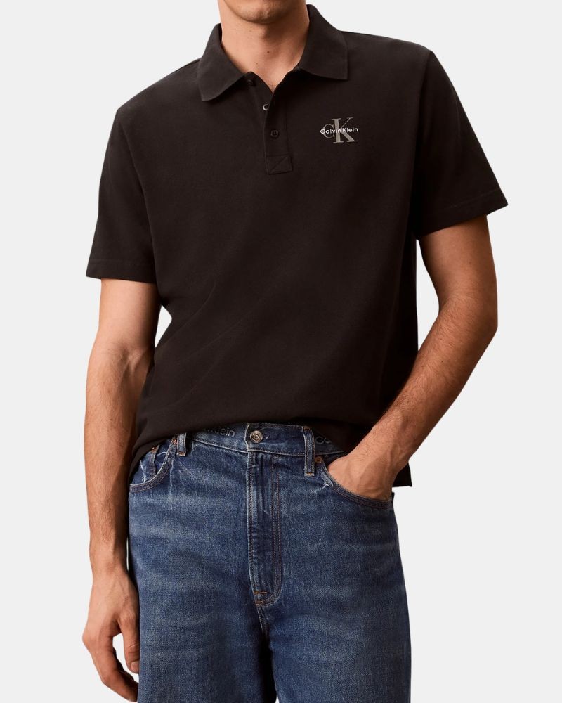 Camisetas Manga corta Polos Hombre CALVIN KLEIN Negro LV04RF209GUB1