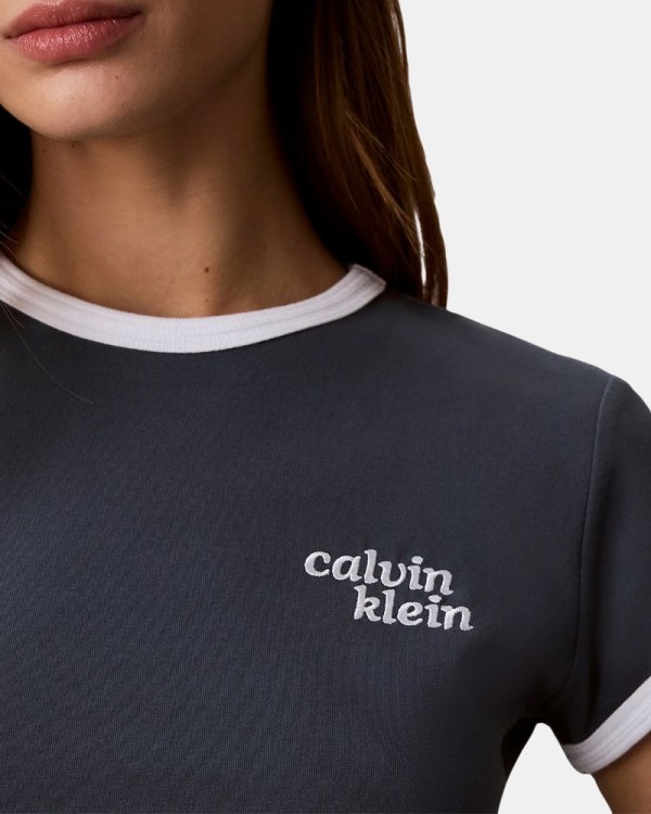 Camisetas Manga corta Mujer CALVIN KLEIN Azul LV047G803GCEG