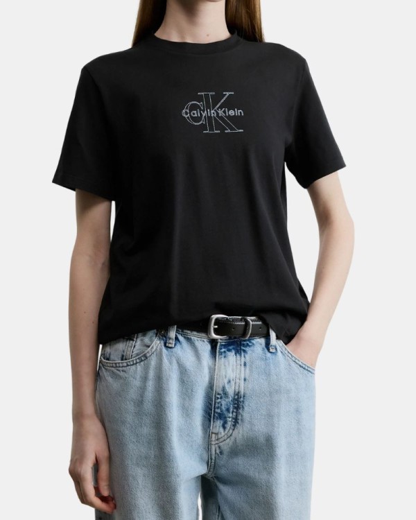 Camisetas Manga corta Mujer CALVIN KLEIN Negro LV047F831G