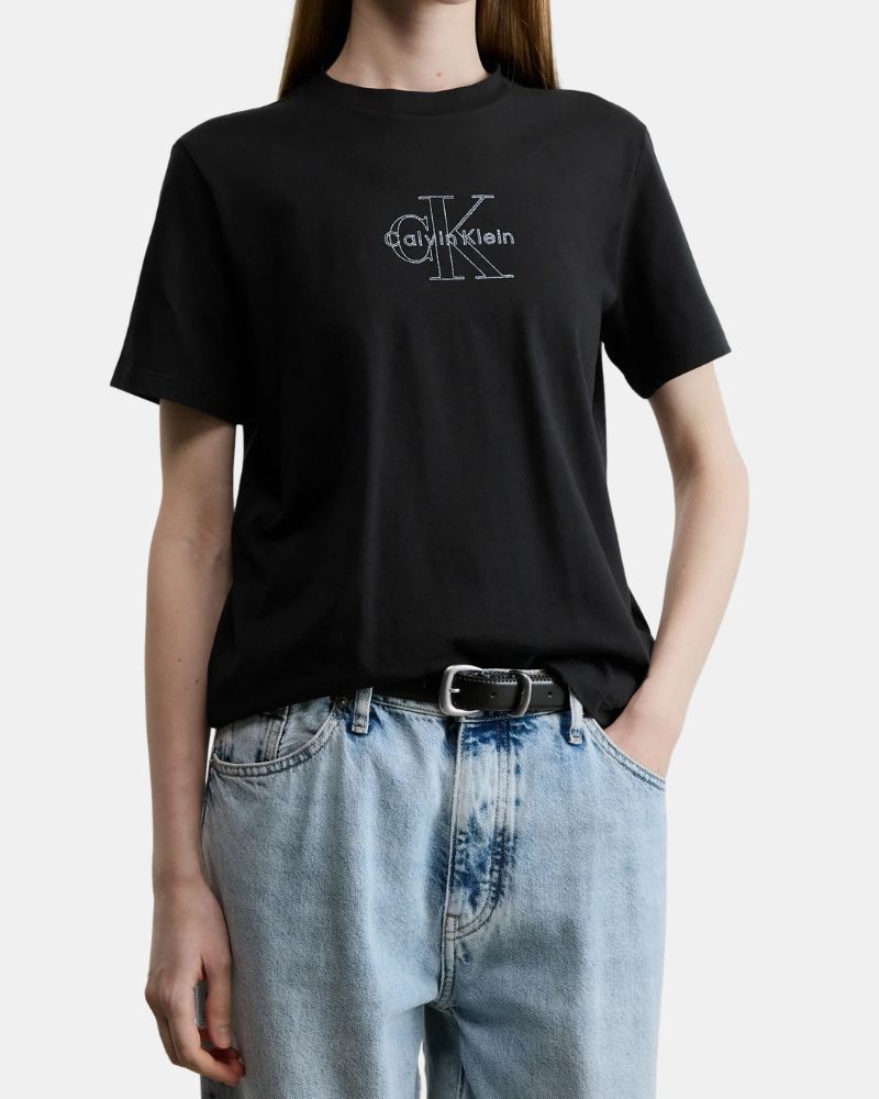 Camisetas Manga corta Mujer CALVIN KLEIN Negro LV047F831G