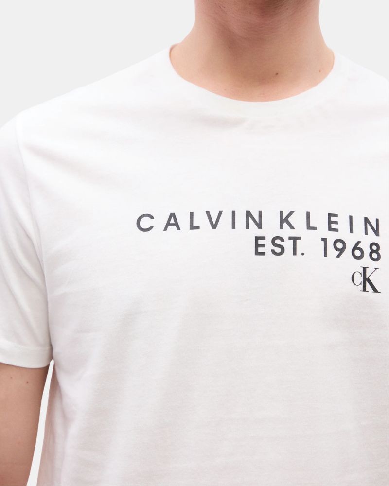 Camisetas de manga curta Homem CALVIN KLEIN Branco LV04RF800G