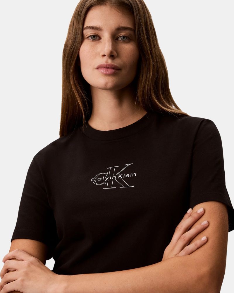 Camisetas Manga corta Mujer CALVIN KLEIN Negro LV047G831GUB1