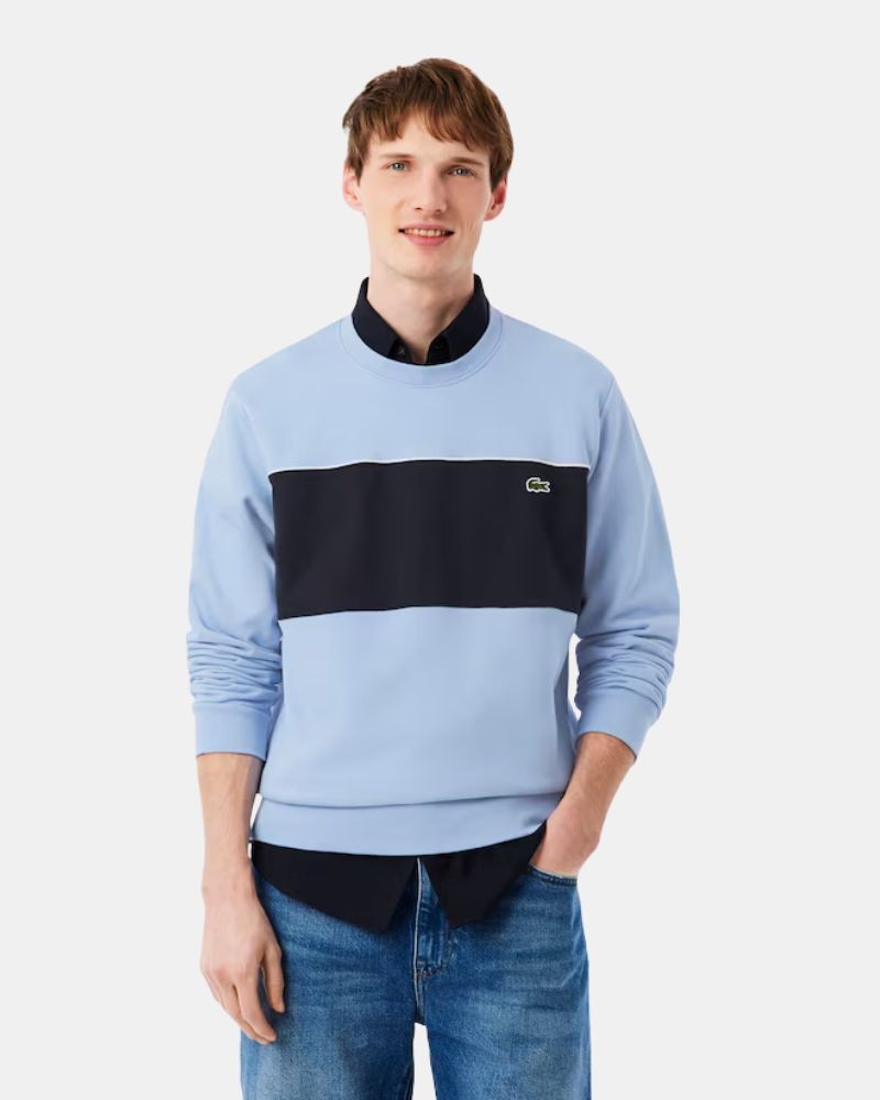 Sudaderas Sin capucha Hombre LACOSTE Azul SH0887