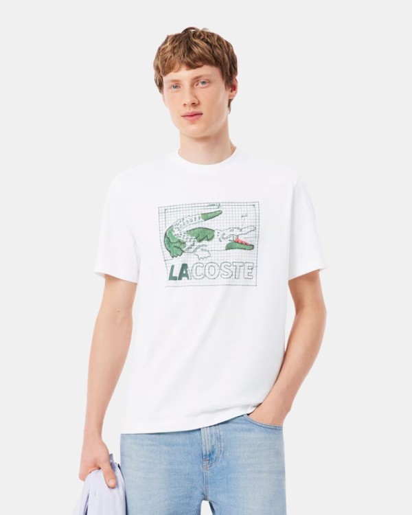 Camisetas Manga corta Hombre LACOSTE Blanco TH1446