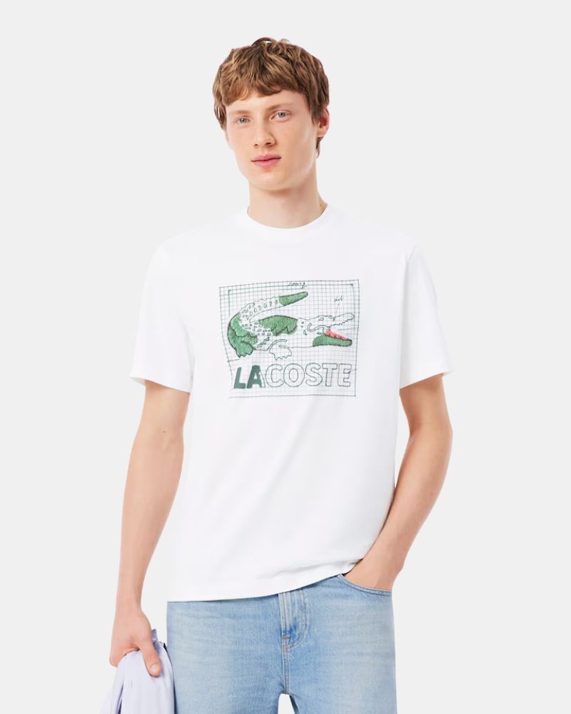Camisetas Manga corta Hombre LACOSTE Blanco TH1446