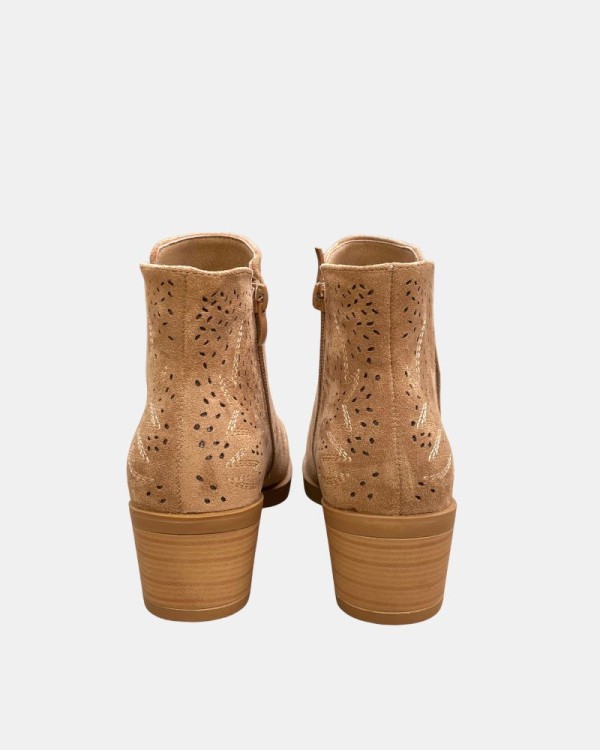 Botines Cowboy Bajos Mujer  Marrón 353104