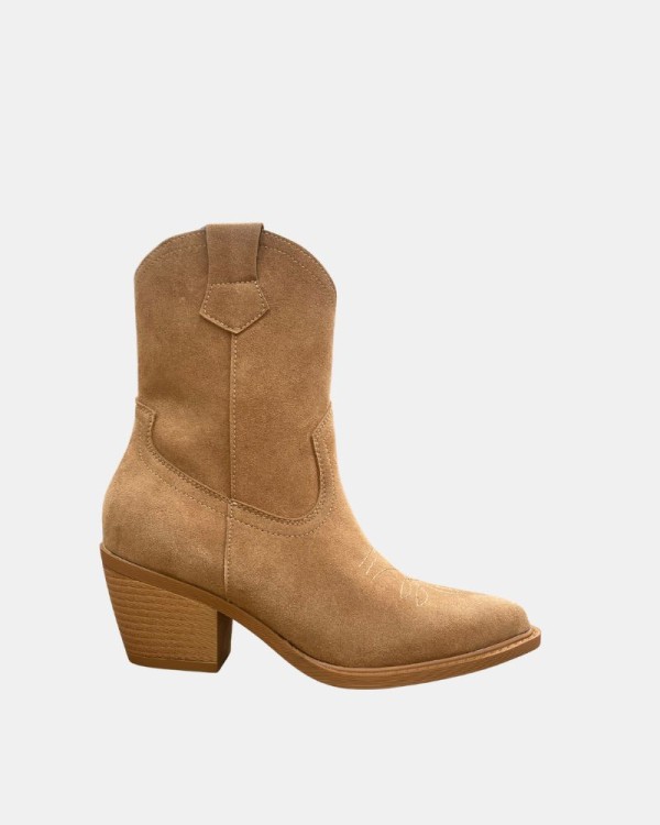 Botines Cowboy Bajos Mujer  Marrón 353100