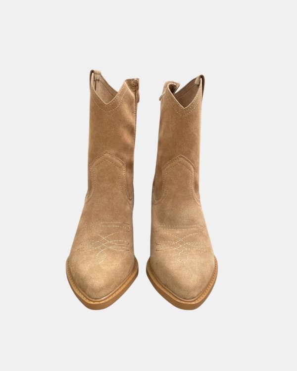 Botines Cowboy Bajos Mujer  Marrón 353100