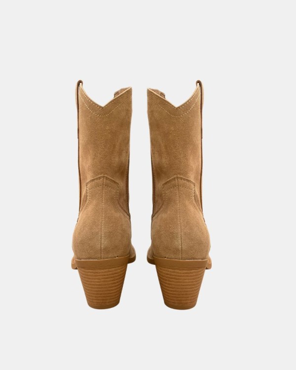 Botines Cowboy Bajos Mujer  Marrón 353100