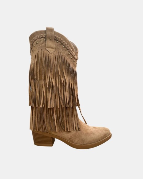Botas Altas Cowboy Mujer  Taupe 353106