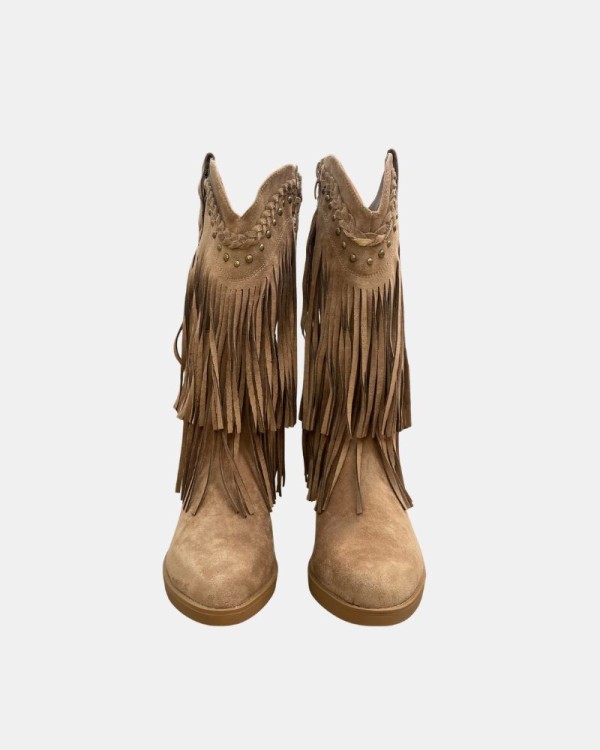 Botas Altas Cowboy Mujer  Taupe 353106