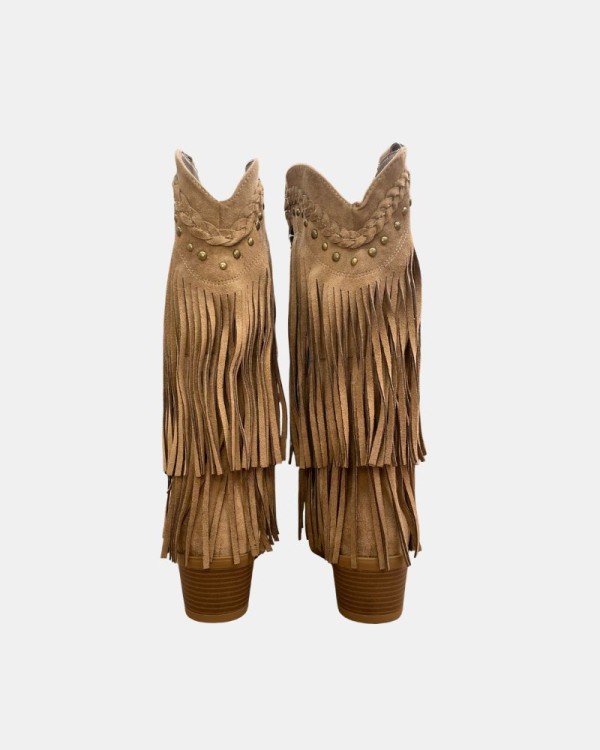 Botas Altas Cowboy Mujer  Taupe 353106