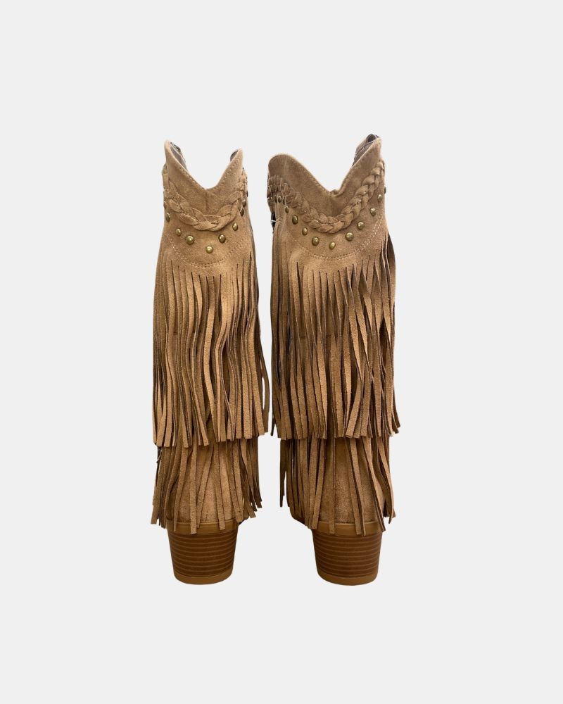 Botas Altas Cowboy Mujer  Taupe 353106
