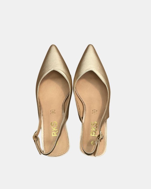 Zapatos Fiesta Abiertos Mujer  Oro 28255