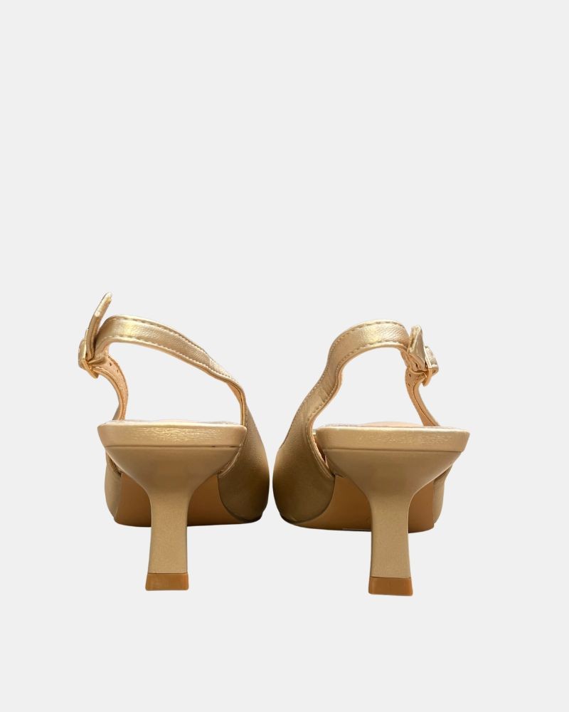 Zapatos Fiesta Abiertos Mujer  Oro 28255
